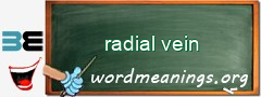 WordMeaning blackboard for radial vein